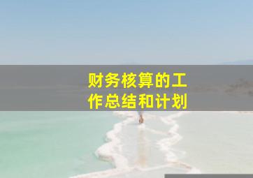 财务核算的工作总结和计划