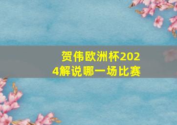 贺伟欧洲杯2024解说哪一场比赛