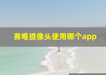 赛唯摄像头使用哪个app