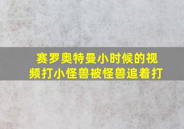 赛罗奥特曼小时候的视频打小怪兽被怪兽追着打