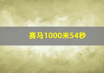 赛马1000米54秒