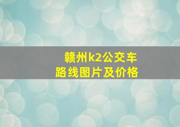 赣州k2公交车路线图片及价格