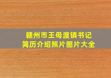 赣州市王母渡镇书记简历介绍照片图片大全