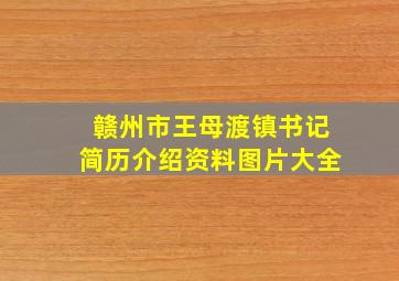 赣州市王母渡镇书记简历介绍资料图片大全