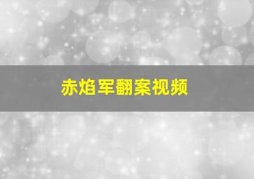 赤焰军翻案视频