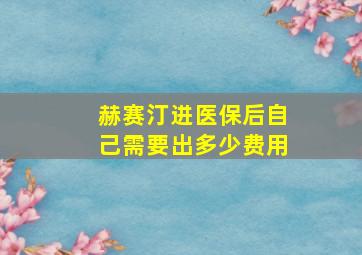 赫赛汀进医保后自己需要出多少费用