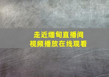 走近缅甸直播间视频播放在线观看