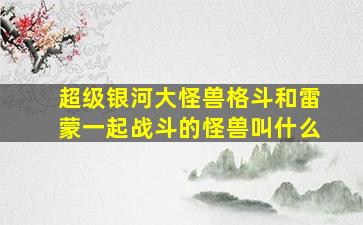 超级银河大怪兽格斗和雷蒙一起战斗的怪兽叫什么