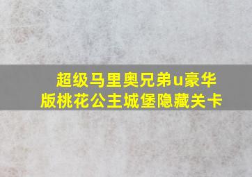 超级马里奥兄弟u豪华版桃花公主城堡隐藏关卡