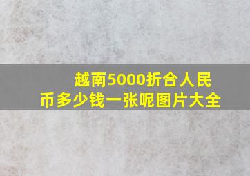 越南5000折合人民币多少钱一张呢图片大全