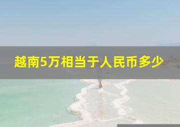 越南5万相当于人民币多少