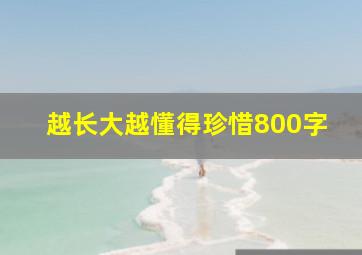 越长大越懂得珍惜800字