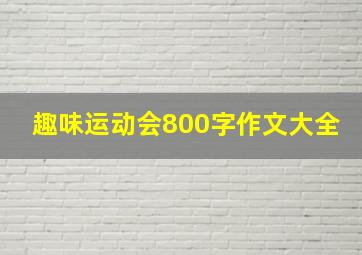 趣味运动会800字作文大全