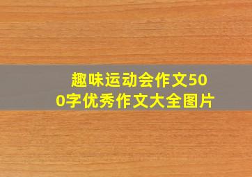 趣味运动会作文500字优秀作文大全图片