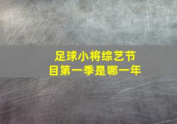 足球小将综艺节目第一季是哪一年