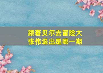 跟着贝尔去冒险大张伟退出是哪一期