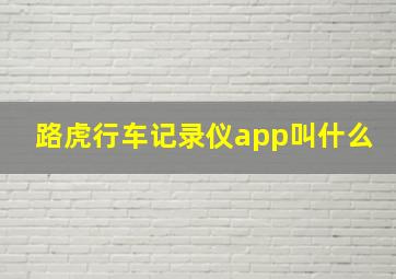 路虎行车记录仪app叫什么