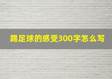 踢足球的感受300字怎么写