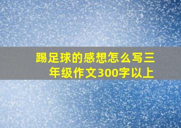 踢足球的感想怎么写三年级作文300字以上