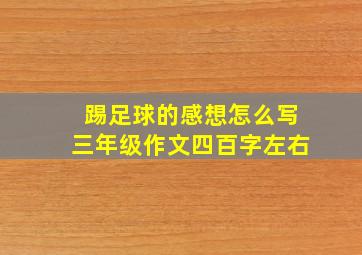 踢足球的感想怎么写三年级作文四百字左右