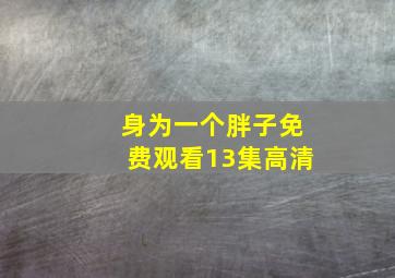 身为一个胖子免费观看13集高清