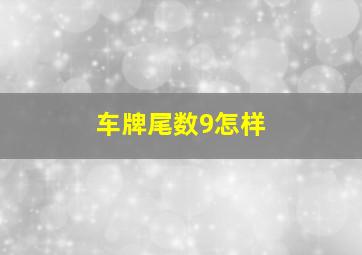 车牌尾数9怎样