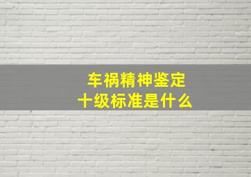 车祸精神鉴定十级标准是什么