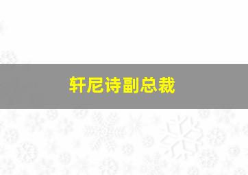 轩尼诗副总裁