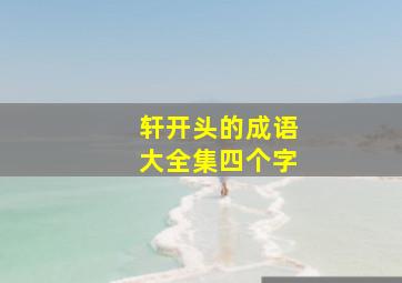 轩开头的成语大全集四个字