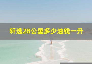 轩逸28公里多少油钱一升