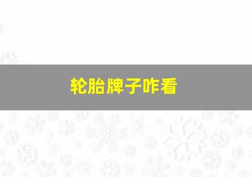 轮胎牌子咋看