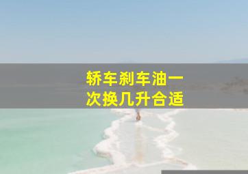 轿车刹车油一次换几升合适