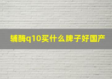 辅酶q10买什么牌子好国产