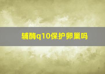 辅酶q10保护卵巢吗