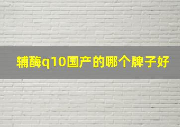 辅酶q10国产的哪个牌子好