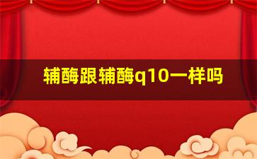 辅酶跟辅酶q10一样吗