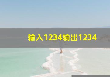 输入1234输出1234