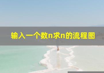 输入一个数n求n的流程图