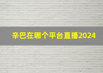 辛巴在哪个平台直播2024