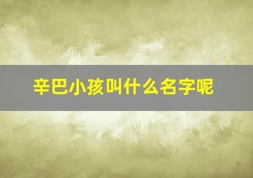 辛巴小孩叫什么名字呢