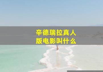 辛德瑞拉真人版电影叫什么