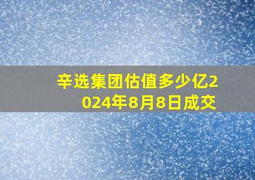 辛选集团估值多少亿2024年8月8日成交