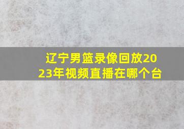 辽宁男篮录像回放2023年视频直播在哪个台