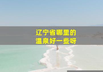 辽宁省哪里的温泉好一些呀