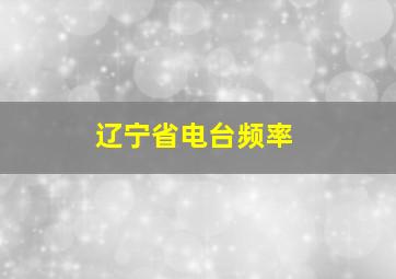 辽宁省电台频率