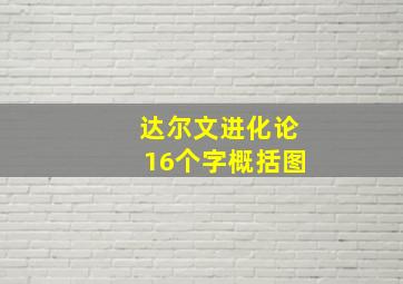 达尔文进化论16个字概括图