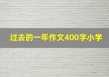 过去的一年作文400字小学