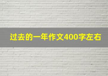 过去的一年作文400字左右