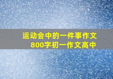 运动会中的一件事作文800字初一作文高中