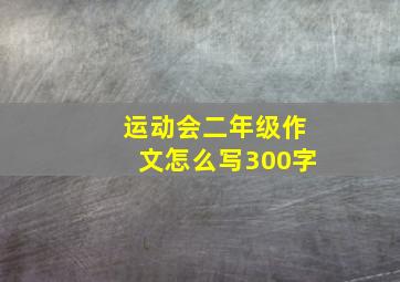 运动会二年级作文怎么写300字